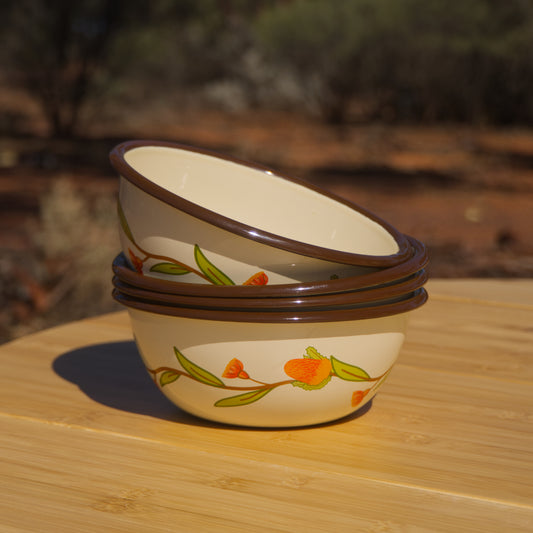 Australian Natives Enamel Bowl Bundle x4