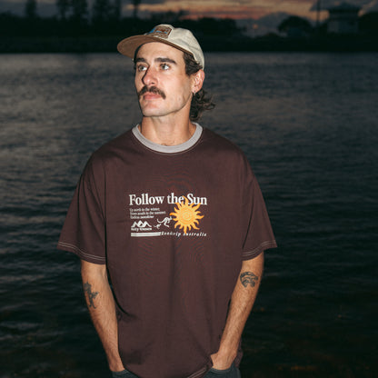 Follow the Sun T-Shirt - Dark Choc
