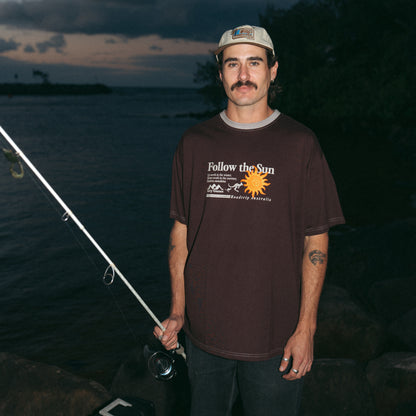 Follow the Sun T-Shirt - Dark Choc