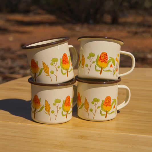 Australian Natives Camp Mugs Bundle x4