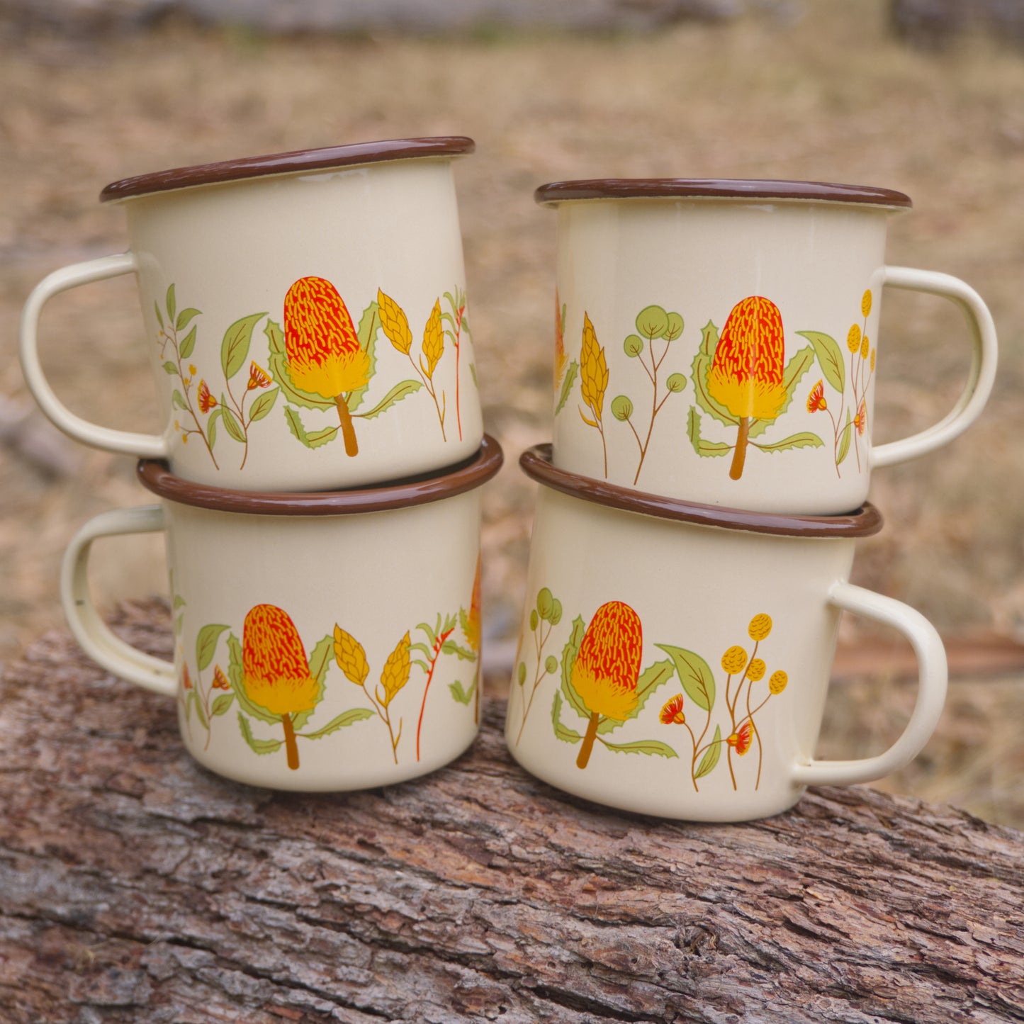 Australian Natives Camp Mugs Bundle x4