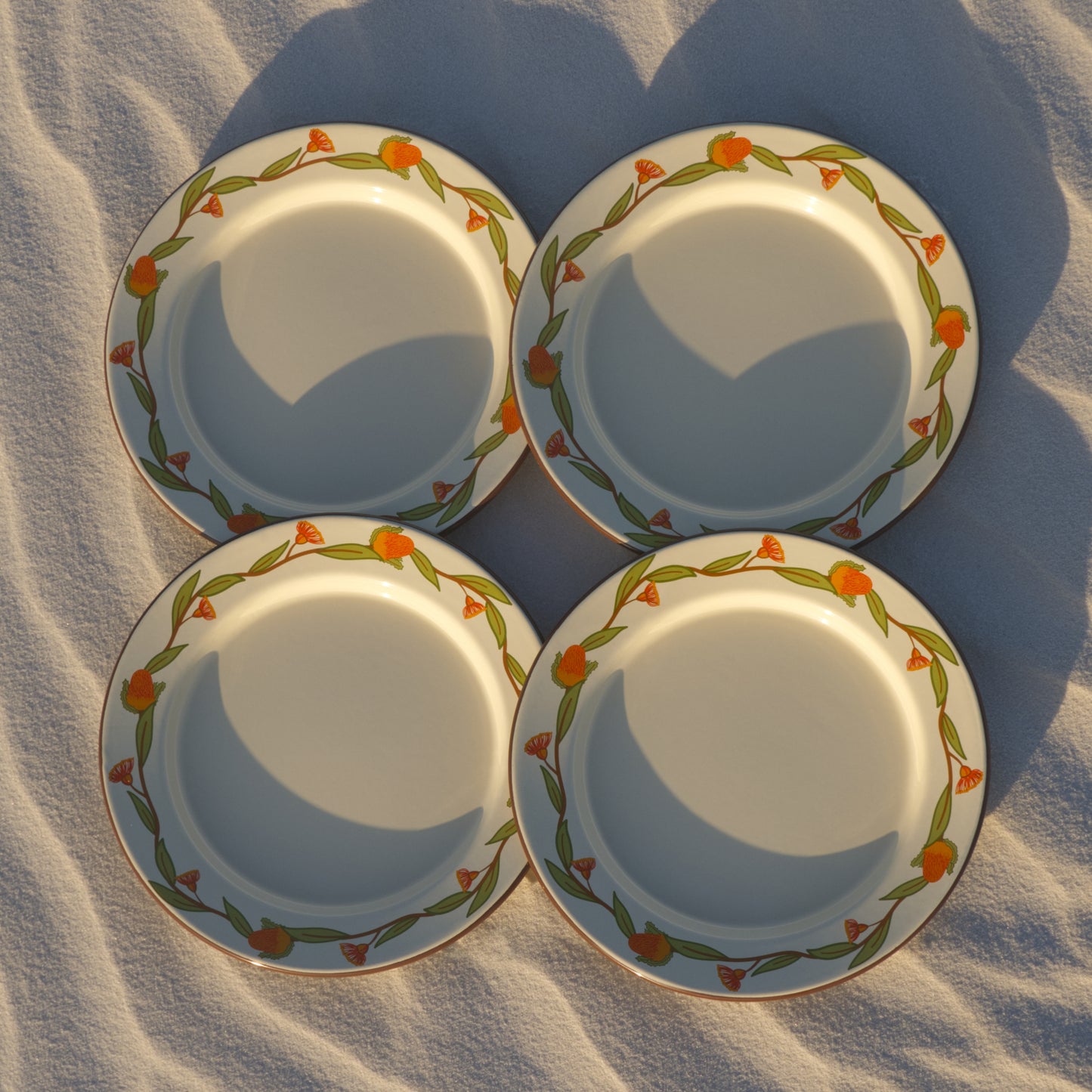 Australian Natives Enamel Plates Bundle x4