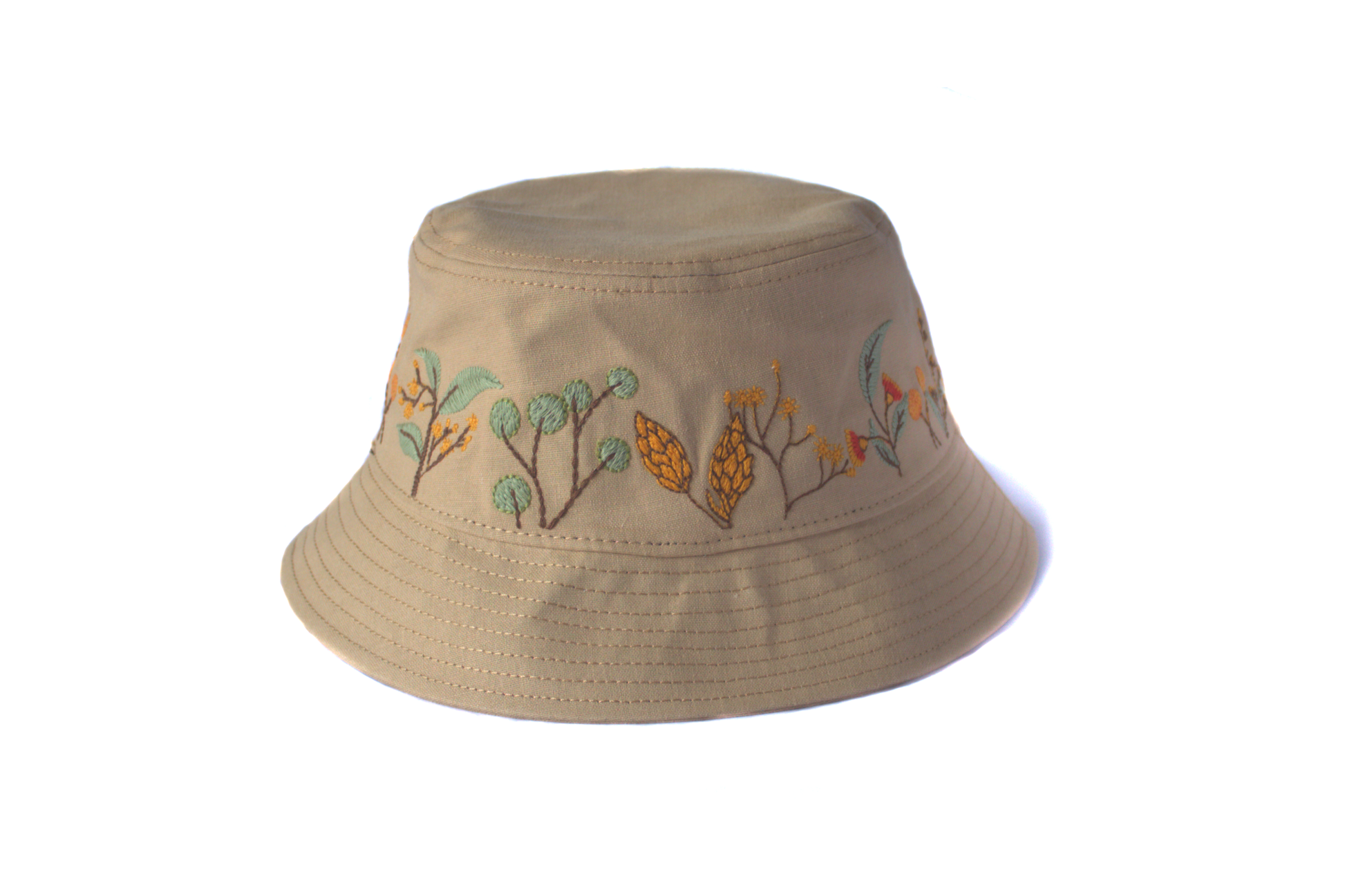 Australian Natives bucket hat on white background (Back side)